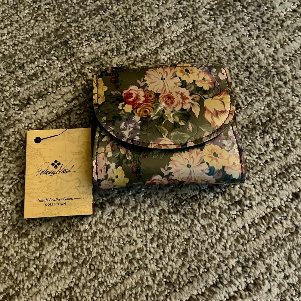 PATRICIA NASH Leather Canelli Small Wallet/Coin purse in English Country